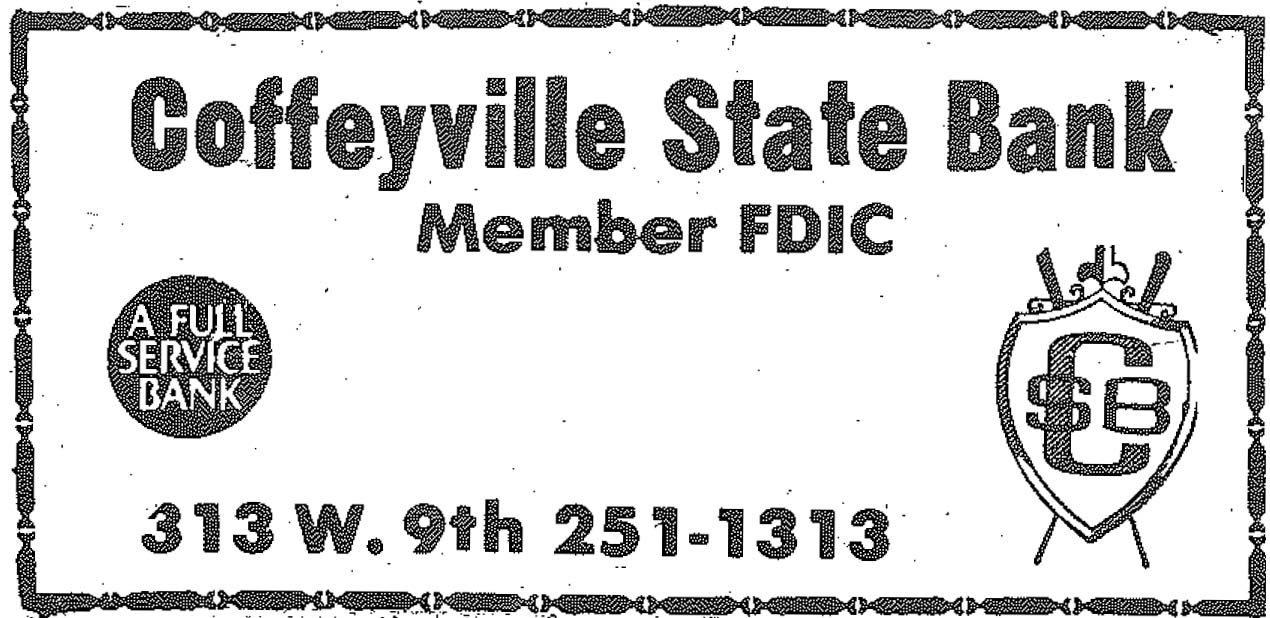 1980s Coffeyville State Bank